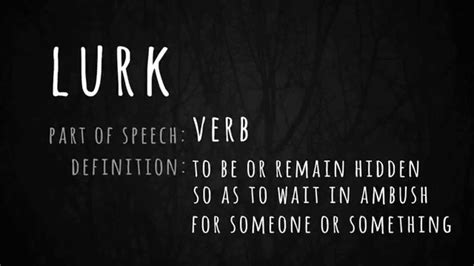 lurker synonym|what does lurk do.